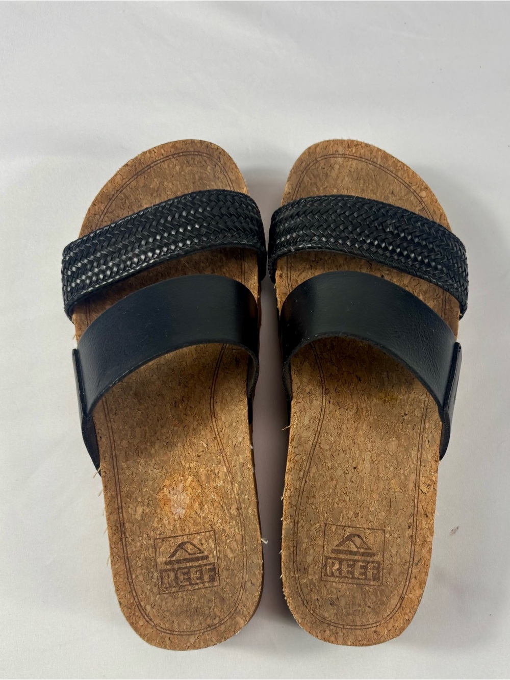 Reef Cushion Vista Hi Platform Slide Sandals Black Size 8 - Picture 4 of 15